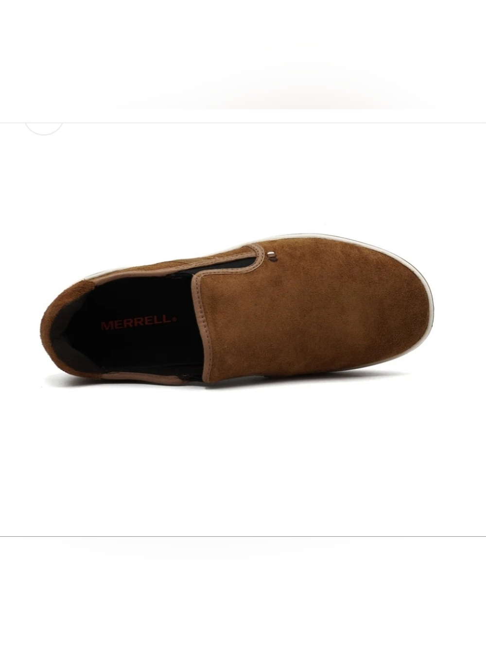 NWT- Merrell Men’s Primer Laceless LTR Suede Shoes US Size 9.5 - Tobacco Brown - Picture 3 of 9